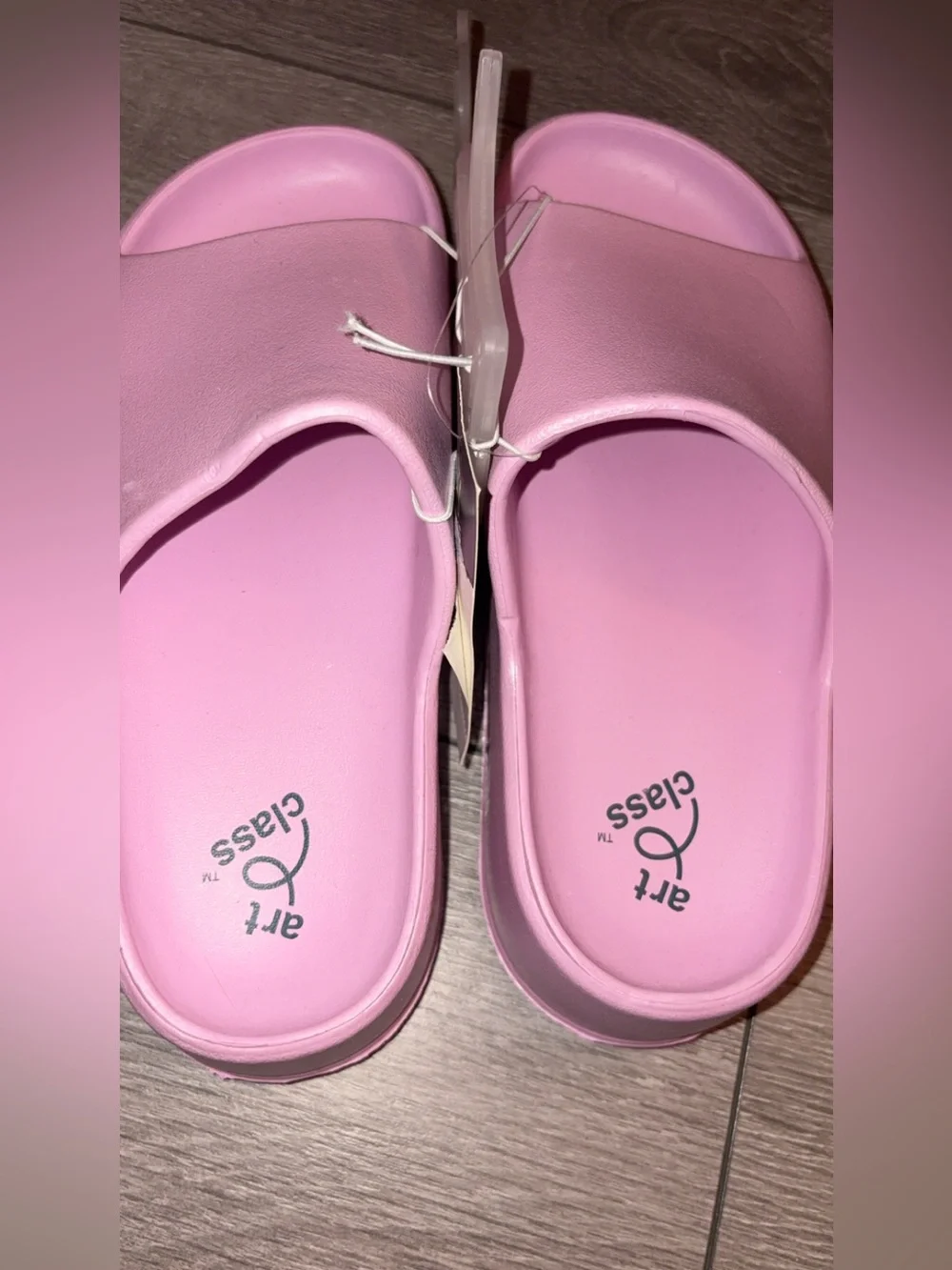 Art Class Girls Size 2 Edie Platform Slip On Slides Sandals Pink New W Tags!!